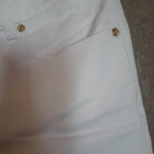 Michael Kors White Denim Cropped Skinny Jeans Size 8